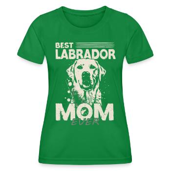 Meilleure maman labrador de tous les temps | Labrador Retriever - T-shirt sport Femme - vert - Devant - AI Model Female 172 dark (172cm)