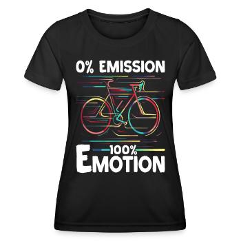 MTB Mountainbiker und Rennradfahrer Sprüche - Frauen Funktions-T-Shirt - Schwarz - Vorne - AI Model Female 172 light (172cm)