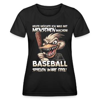 Heute möchte ich was mit Menschen machen Ente - Frauen Funktions-T-Shirt - Schwarz - Vorne - AI Model Female 172 light (172cm)