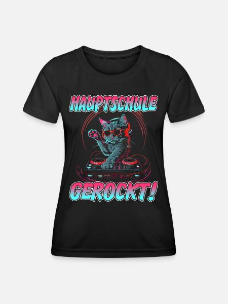 Abschlussklasse | Quali | Hauptschule gerockt - Frauen Funktions-T-Shirt - Schwarz