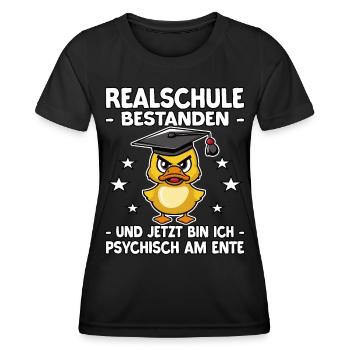 Abschlussklasse Schulabschluss Realschule - Frauen Funktions-T-Shirt - Schwarz - Vorne - AI Model Female 172 light (172cm)