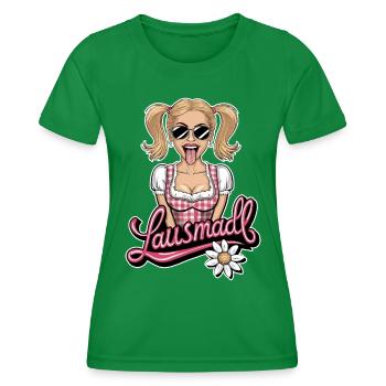 Lausmadl Tracht Dirndl Ersatz - Frauen Funktions-T-Shirt - Kelly Green - Vorne - AI Model Female 172 dark (172cm)