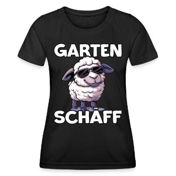 Garten Schäff | Chef Gärtner | Hobbygärtner - Frauen Funktions-T-Shirt - Schwarz - Vorne - AI Model Female 172 light (172cm)