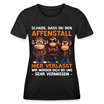 Schade das du gehst wir vermissen dich Jobwechsel - Frauen Funktions-T-Shirt - Schwarz - Vorne - AI Model Female 172 light (172cm)