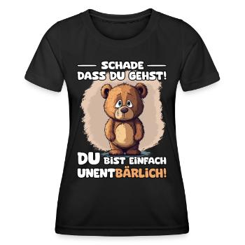 Schade das du gehst wir vermissen dich Jobwechsel - Frauen Funktions-T-Shirt - Schwarz - Vorne - AI Model Female 172 light (172cm)