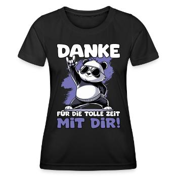 Danke für die tolle Zeit mit dir Pandabär Kollege - Frauen Funktions-T-Shirt - Schwarz - Vorne - AI Model Female 172 light (172cm)