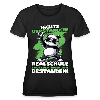 Nichts verstanden Realschule trotzdem bestanden - Frauen Funktions-T-Shirt - Schwarz - Vorne - AI Model Female 172 light (172cm)