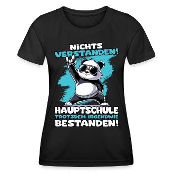 Nichts verstanden Hauptschule trotzdem bestanden - Frauen Funktions-T-Shirt - Schwarz - Vorne - AI Model Female 172 light (172cm)