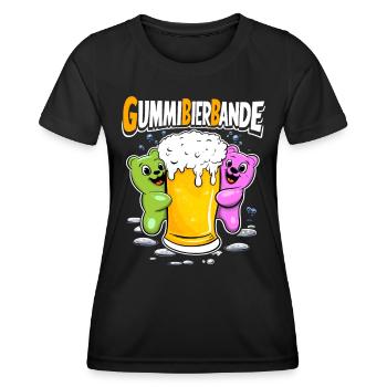 GummiBierBande | Beer Time | Bier - Frauen Funktions-T-Shirt - Schwarz - Vorne - AI Model Female 172 light (172cm)