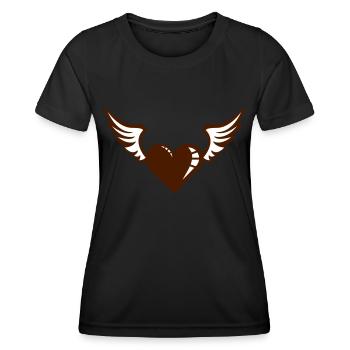 Coeur battant - T-shirt sport Femme - noir - Devant - AI Model Female 172 light (172cm)