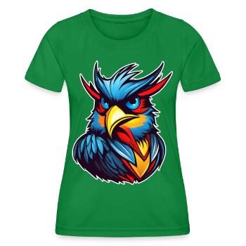 Grimmiger böser Vogel - Frauen Funktions-T-Shirt - Kelly Green - Vorne - AI Model Female 172 dark (172cm)