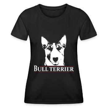 Bull Terrier Gift Bull Terrier Dog Owner - Women's Functional T-Shirt - black - Front - AI Model Female 172 light (172cm)