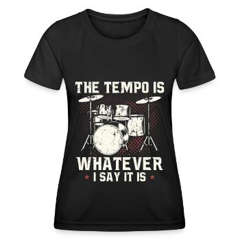 Batterie batteur cadeau batteur batteur - T-shirt sport Femme - noir - Devant - AI Model Female 172 light (172cm)