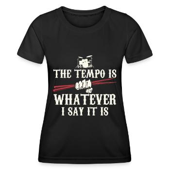 Batterie batteur batteur cadeau batteur - T-shirt sport Femme - noir - Devant - AI Model Female 172 light (172cm)