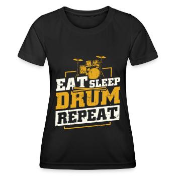 Batteur batteur cadeau batterie batteur - T-shirt sport Femme - noir - Devant - AI Model Female 172 light (172cm)