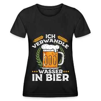 Bierbrauer Hobbybrauer Brauer Geschenk Bier brauen - Frauen Funktions-T-Shirt - Schwarz - Vorne - AI Model Female 172 light (172cm)