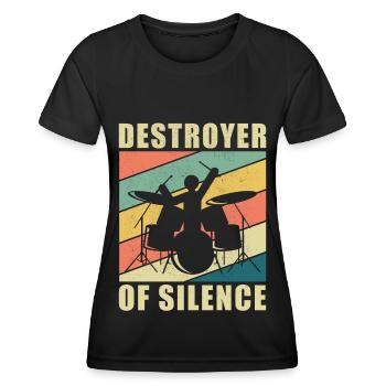 Batteur cadeau batteur batterie batteur - T-shirt sport Femme - noir - Devant - AI Model Female 172 light (172cm)
