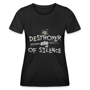 Batteur batteur batteur cadeau batteur - T-shirt sport Femme - noir - Devant - AI Model Female 172 light (172cm)