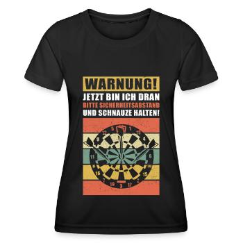 Dart Darten Geschenk Dartspieler Darts Dartscheibe - Frauen Funktions-T-Shirt - Schwarz - Vorne - AI Model Female 172 light (172cm)