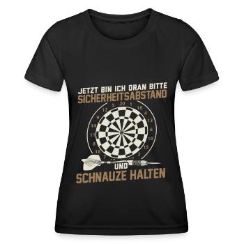 Dart Darten Darts Dartspieler Geschenk Dartboard - Frauen Funktions-T-Shirt - Schwarz - Vorne - AI Model Female 172 light (172cm)