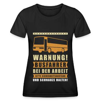 Busfahrer Busfahrerin Geschenk Bus Busfahren - Frauen Funktions-T-Shirt - Schwarz - Vorne - AI Model Female 172 light (172cm)