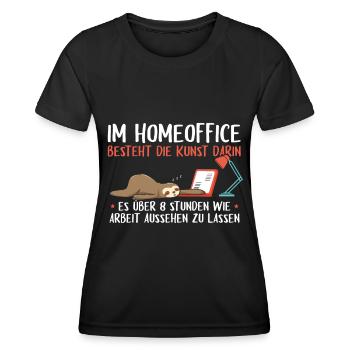 Homeoffice lustiger Spruch | Bürohumor Geschenk - Frauen Funktions-T-Shirt - Schwarz - Vorne - AI Model Female 172 light (172cm)