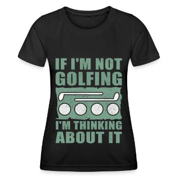 Golf Golfer Golfing Golfer Golf Gift - Women's Functional T-Shirt - black - Front - AI Model Female 172 light (172cm)