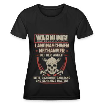 Landmaschinenmechaniker | Mechaniker Geschenk - Frauen Funktions-T-Shirt - Schwarz - Vorne - AI Model Female 172 light (172cm)