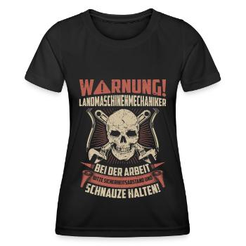 Landmaschinenmechaniker Geschenk Mechaniker - Frauen Funktions-T-Shirt - Schwarz - Vorne - AI Model Female 172 light (172cm)