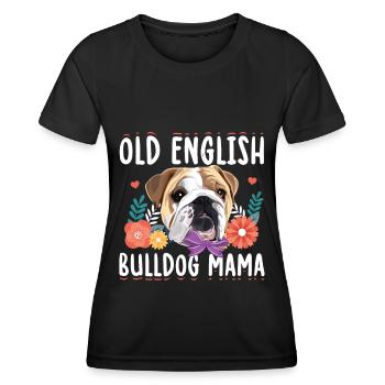 Old English Bulldog Maman | Propriétaire de chien cadeau - T-shirt sport Femme - noir - Devant - AI Model Female 172 light (172cm)