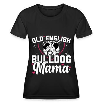 Old English Bulldog Mama propriétaire de chien cadeau - T-shirt sport Femme - noir - Devant - AI Model Female 172 light (172cm)
