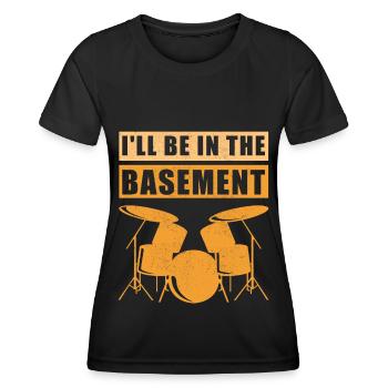 Batteur tambour de tambour cadeau de batteur - T-shirt sport Femme - noir - Devant - AI Model Female 172 light (172cm)