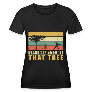 Discgolf | Disc Golf Disc Golfer Gift - Women's Functional T-Shirt - black - Front - AI Model Female 172 light (172cm)