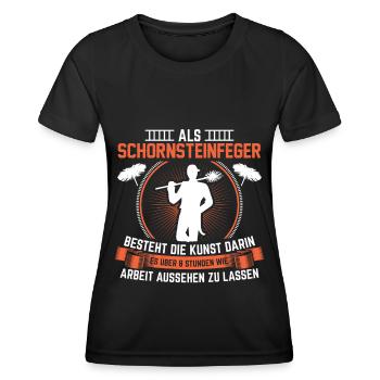 Schornsteinfeger Kaminkehrer | Kaminfeger Geschenk - Frauen Funktions-T-Shirt - Schwarz - Vorne - AI Model Female 172 light (172cm)