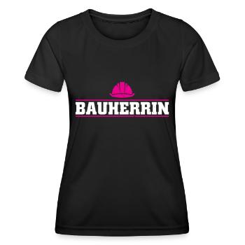 Bauherrin Hausbau Baubeginn Richtfest Geschenk - Frauen Funktions-T-Shirt - Schwarz - Vorne - AI Model Female 172 light (172cm)