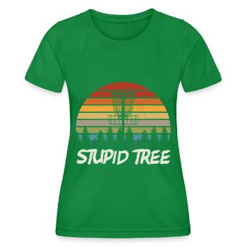 Disc Golf | Discgolf Discgolfspieler Geschenk - Frauen Funktions-T-Shirt - Kelly Green - Vorne - AI Model Female 172 dark (172cm)