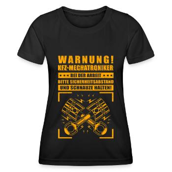 Automotive mechatronics | Car Mechanic Profession Gift - Women's Functional T-Shirt - black - Front - AI Model Female 172 light (172cm)