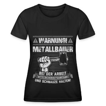 Metalworker Metal construction Locksmith gift - Women's Functional T-Shirt - black - Front - AI Model Female 172 light (172cm)