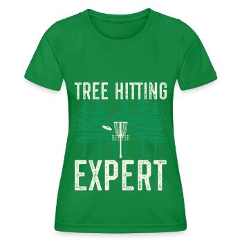 Disc Golf Discgolf | Discgolfspieler Geschenk - Frauen Funktions-T-Shirt - Kelly Green - Vorne - AI Model Female 172 dark (172cm)