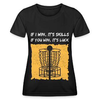 Disc Golf Discgolf Discgolfspieler Geschenk - Frauen Funktions-T-Shirt - Schwarz - Vorne - AI Model Female 172 light (172cm)