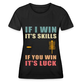 Disc Golf Discgolf | Disc golfer gift - Women's Functional T-Shirt - black - Front - AI Model Female 172 light (172cm)