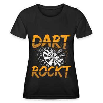 Dart Spruch Darts | Darten Dartspieler Geschenk - Frauen Funktions-T-Shirt - Schwarz - Vorne - AI Model Female 172 light (172cm)