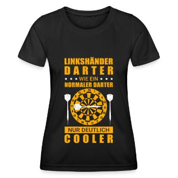 Dart Darten Darts Darter Dartspieler Geschenk - Frauen Funktions-T-Shirt - Schwarz - Vorne - AI Model Female 172 light (172cm)