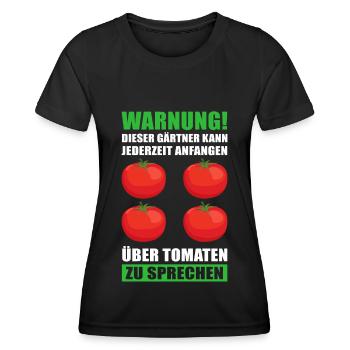 Tomaten Gartenarbeit Garten Hobbygärtner Geschenk - Frauen Funktions-T-Shirt - Schwarz - Vorne - AI Model Female 172 light (172cm)