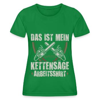 Tronçonneuse tronçonneuse Scie à chaîne Cadeau - T-shirt sport Femme - vert - Devant - AI Model Female 172 dark (172cm)