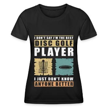 Discgolf Disc Golf Discgolfspieler Geschenk - Frauen Funktions-T-Shirt - Schwarz - Vorne - AI Model Female 172 light (172cm)