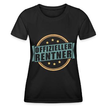Rentner Spruch | Rente Ruhestand Pension Geschenk - Frauen Funktions-T-Shirt - Schwarz - Vorne - AI Model Female 172 light (172cm)