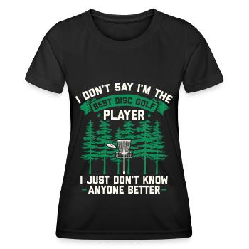 Disc Golf Discgolf | Discgolfspieler Geschenk - Frauen Funktions-T-Shirt - Schwarz - Vorne - AI Model Female 172 light (172cm)
