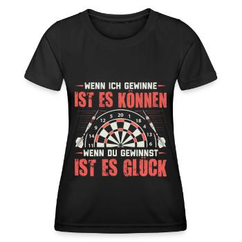 Dart Darts Darten Darter Dartscheibe Geschenk - Frauen Funktions-T-Shirt - Schwarz - Vorne - AI Model Female 172 light (172cm)