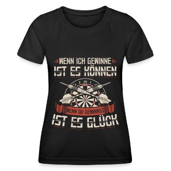 Dart | Darts Darten Darter Dartscheibe Geschenk - Frauen Funktions-T-Shirt - Schwarz - Vorne - AI Model Female 172 light (172cm)